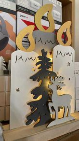 LED wooden Candles Christmas Decoration