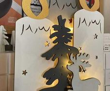 LED wooden Candles Christmas Decoration