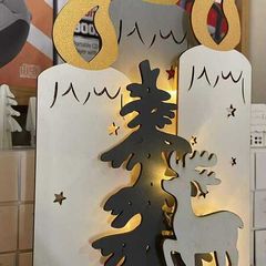 LED wooden Candles Christmas Decoration