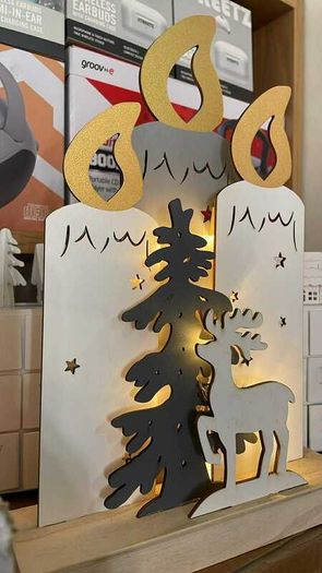 LED wooden Candles Christmas Decoration