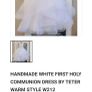 RRP 510 Communion dress ivory designer Teter Warm Image 3