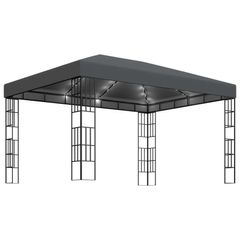 Gazebo with String Lights 3x4 m Anthracite