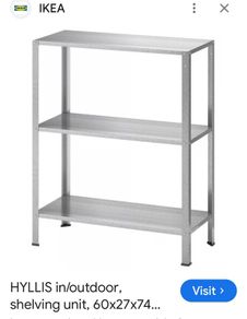 IKEA HYLLIS in/outdoor, shelving unit, 60x27x74cm