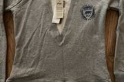 BNWT Grey Fila V Neck Sweatshirt Size 10 (Small)