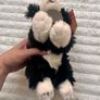 Keel Toys Jessie Border Collie Black White Dog Soft Plush approx. 25 cm. Blue Collar Used Please see photos Image 7