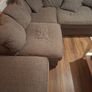 L couch, swivel love seat and large footstool Image 6