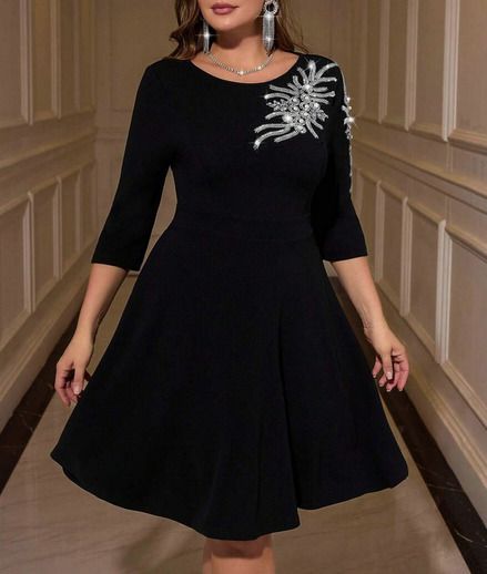Stunning Black Dress with Sparkly Gems size 20