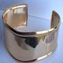 Gold Rim V Dip Cuff Bangle Image 2