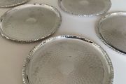 Set of six silver plated coasters