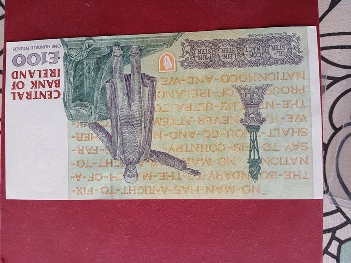 Rare Unc Ireland banknote  Parnell 100 Pound note BAK 320529