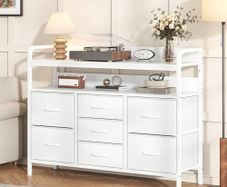 7-Drawer Fabric Chest Of Drawers for Bedroom - 4 Large and 3 Small Drawers