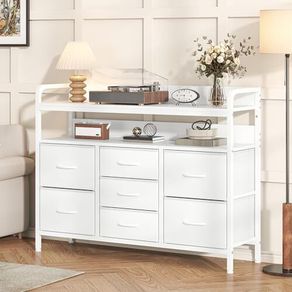 7-Drawer Fabric Chest Of Drawers for Bedroom - 4 Large and 3 Small Drawers