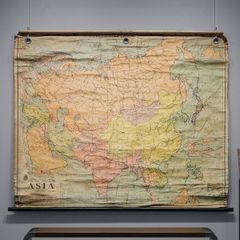 Mid 19th Century Linen Map Of Asia (54x42 Inches)