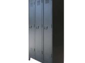Locker Cabinet Metal Industrial Style 90x45x180 cm