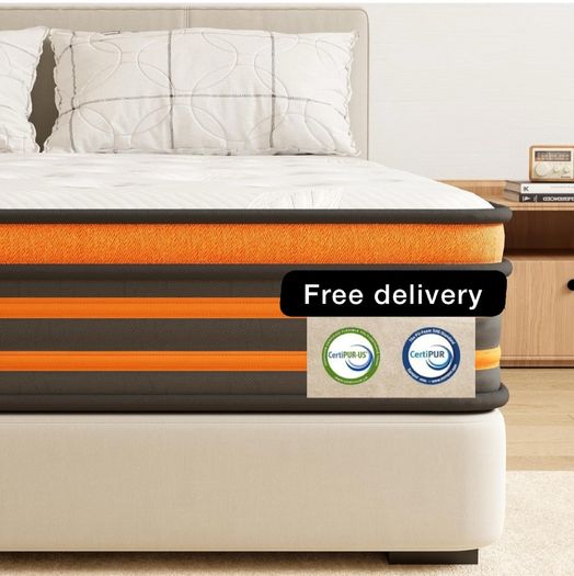 4FT Small Double Mattresses,10 Inch Gel Memory Foam Pocket Sprung Mattress with Breathable Soft Fabric,9 Zone Orthopedic