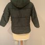Boys dark green padded jacket with hood Image 2