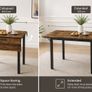Folding Dining Table with Drop Leaf Sides Image 9