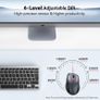 Wireless Mouse for Laptop, 4800 DPI Optical Computer Mice with 6 Adjustable Levels, 30 Months Long Battery Life 2.4G Cordless USB Silent Mouse for Notebook, PC, Office Home Work - Grey Image 2