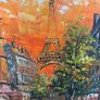 Parisian style oil canvas professionally framed Image 2