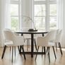 Luna Modern Boucle Armchair with Cut Out Backrest Design Image 3