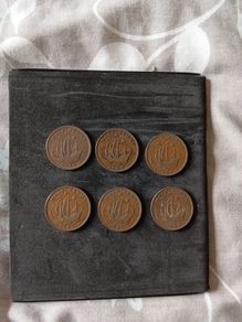 6 x English half pennies 1939 to 1944 inc