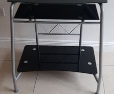 Black Glass Console Desk