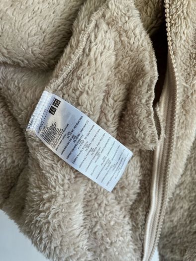 Uniqlo beige / camel teddy bear fur jacket sherpa XS