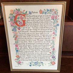 Niceley Framed Desiderata Print Spiritual Religous Quote " Go Placidly Among The Noise and Haste "