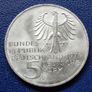 1974 Unc Germany D Silver 5 Deutsche Mark Immanuel Kant Image 2