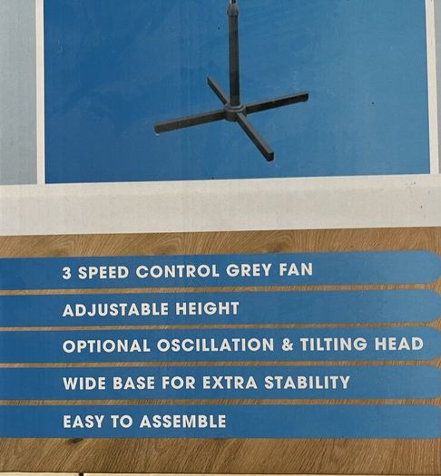 Benross Tall Standing 16" Cooling Fan-Oscillate/Tilt Head