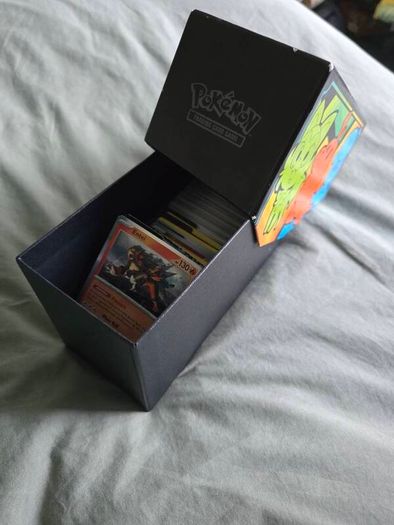 Large Pokemon TCG Card Bundle with Paldea Evolved Deck Box & Accessories