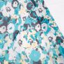 Isle Collection Blue Teal Yellow Floral Print Chiffon A-Line Midi Skirt 10UK/38EU Image 4