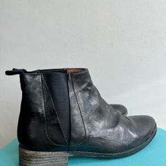 Jigsaw crinkle leather ankle boots 40/7