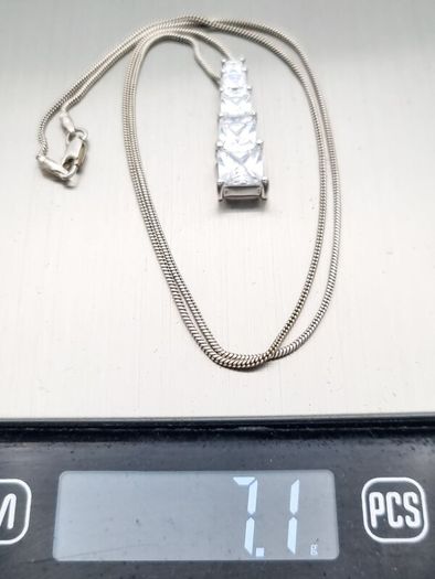 Silver Cubic Zirconia Necklace