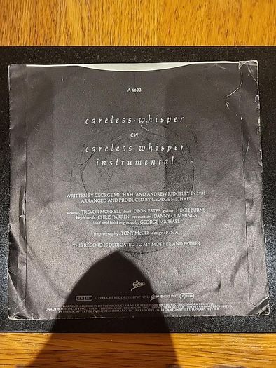 George Michael Careless Whisper 1984 7 Inch Vinyl