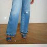 Luxury designer LAgence ladies blue denim wide leg jeans BRAND NEW Image 2