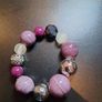 Necklace and bracelet jewelry set purple Image 4