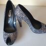 Dune sparkly pewter heels 6 Image 2