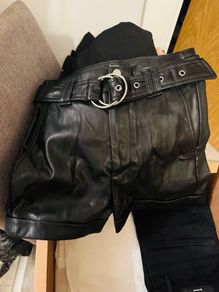 New leather shorts