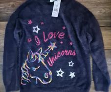 Brand new fluffy sequin jumper size 11-12Y