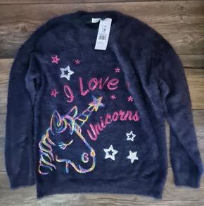 Brand new fluffy sequin jumper size 11-12Y