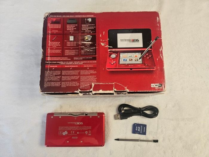 Boxed Nintendo 3DS metalic red