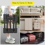 Folding Hand Truck, Portable Heavy Duty Dolly Cart, 3.2KG Lightweight Foldable Moving Trolley with 2 Elastic Ropes, 6 Wheels Design with Wheel Brake for Travel, Moving & Storage Image 6