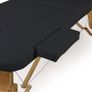 Folding Massage Table Beauty Bed Salon Therapy Spa Couch 2 Zone Black Image 3