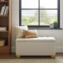 Elegance Boucle Ottoman with Storage 100x40cm  Beige Image 8