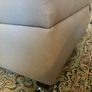 Ex Helen Turkington large grey  storage ottoman with wooden over tray Image 4