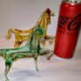 2 elegant Murano horses one is uranium Image 2