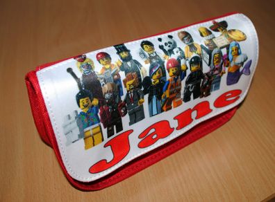 Lego Minifigures Personalized Pencil Case Make up bag with your own name on it! / back to school stationery