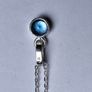 Silver Pendant with Natural Swiss Blue Topaz Stone Image 4
