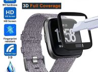 main image for ad Full Coverage Edge Tempered Glass Screen Protector Cover for Fitbit Versa Watch